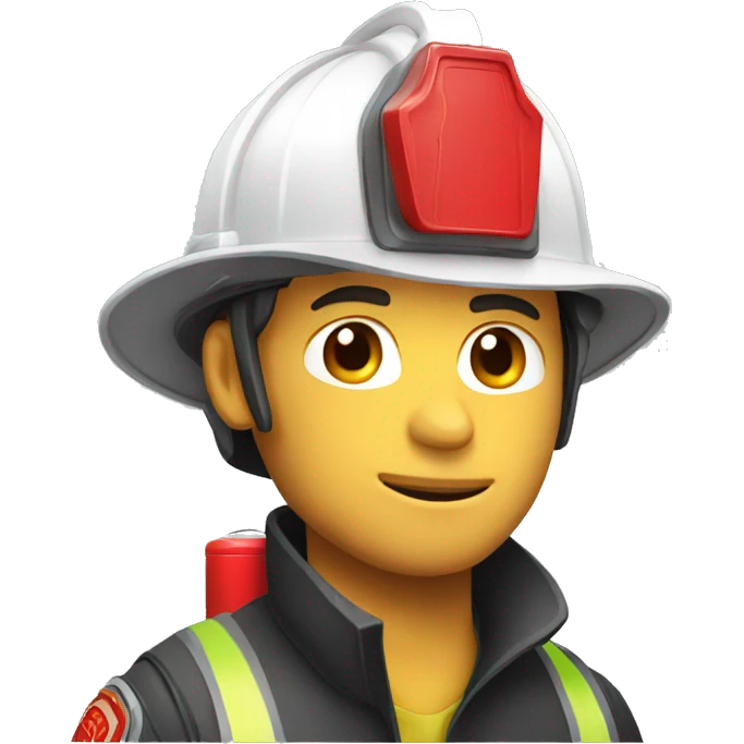 Firefighter man with extinguisher emoji