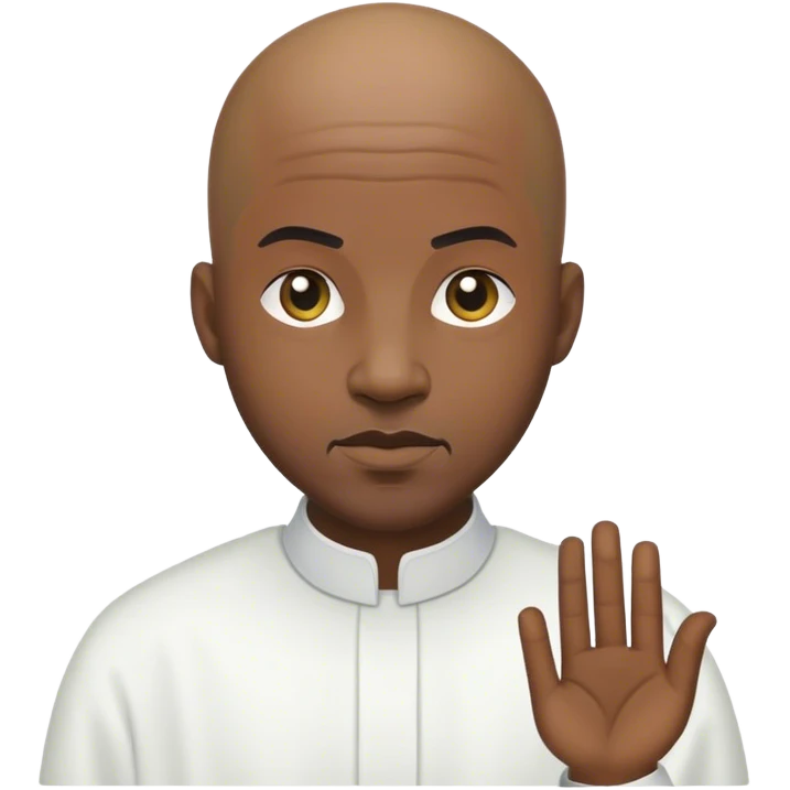 Bald black man prophet emoji