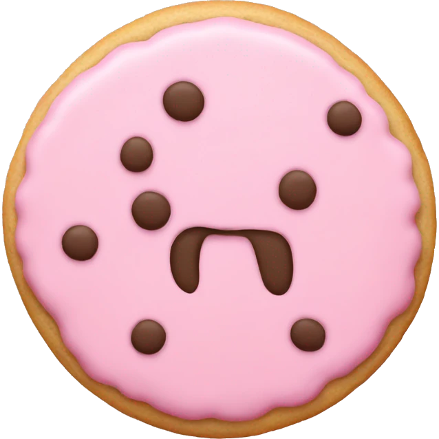pastel pink cookie emoji