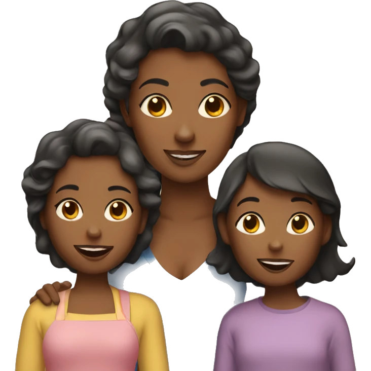 mother and 2 daughters emoji