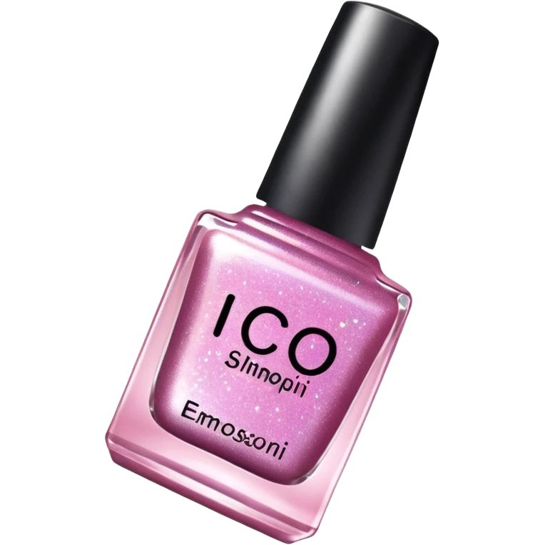 Pink glitter nail polish emoji