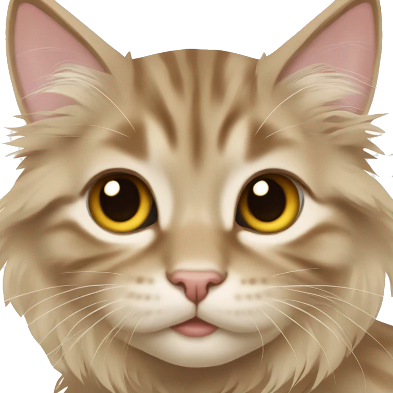Beige Maine coon kitten emoji