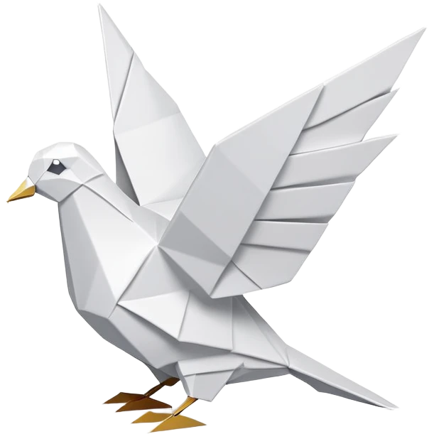 Dove origami minimalist  emoji
