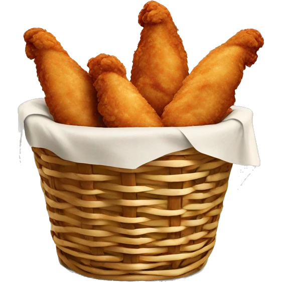 Canes chicken tenders in a basket with sauce on the side emoji