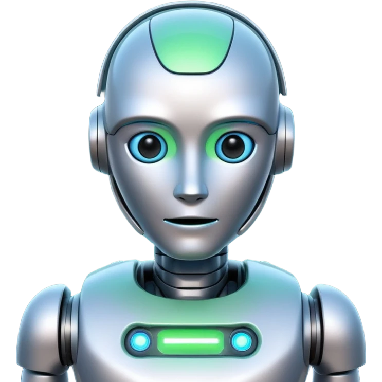 hallucinating robot emoji