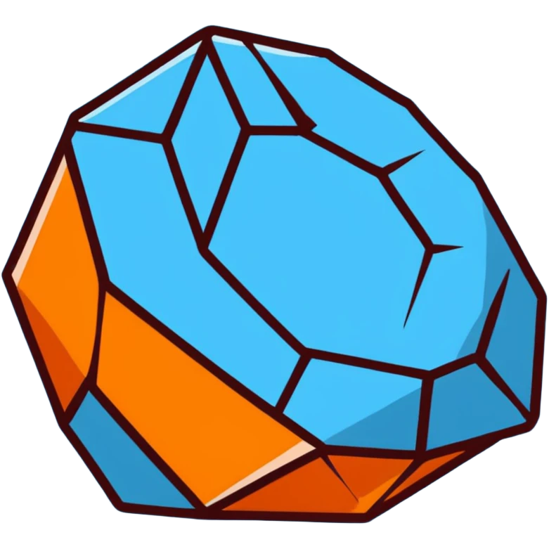 blue broken diamond emoji