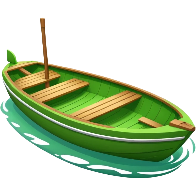 green boat in cartoon  emoji