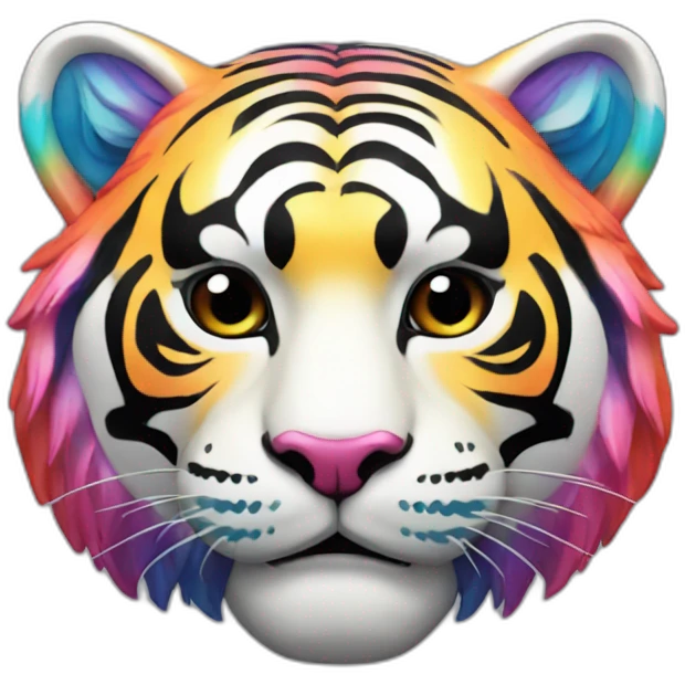 rainbow tiger Japanese mask emoji
