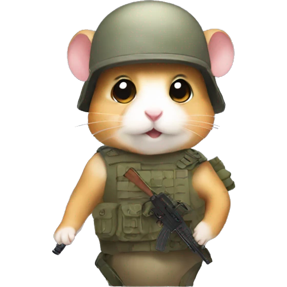 hamster soldier emoji
