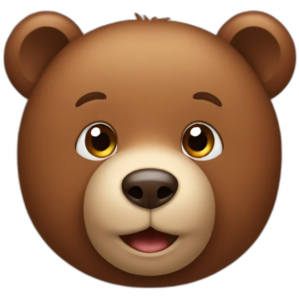 A cute little brown bear emoji