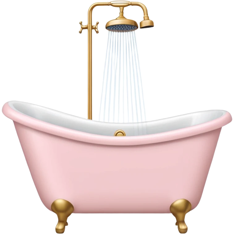 Pale pink bathtub and shower emoji
