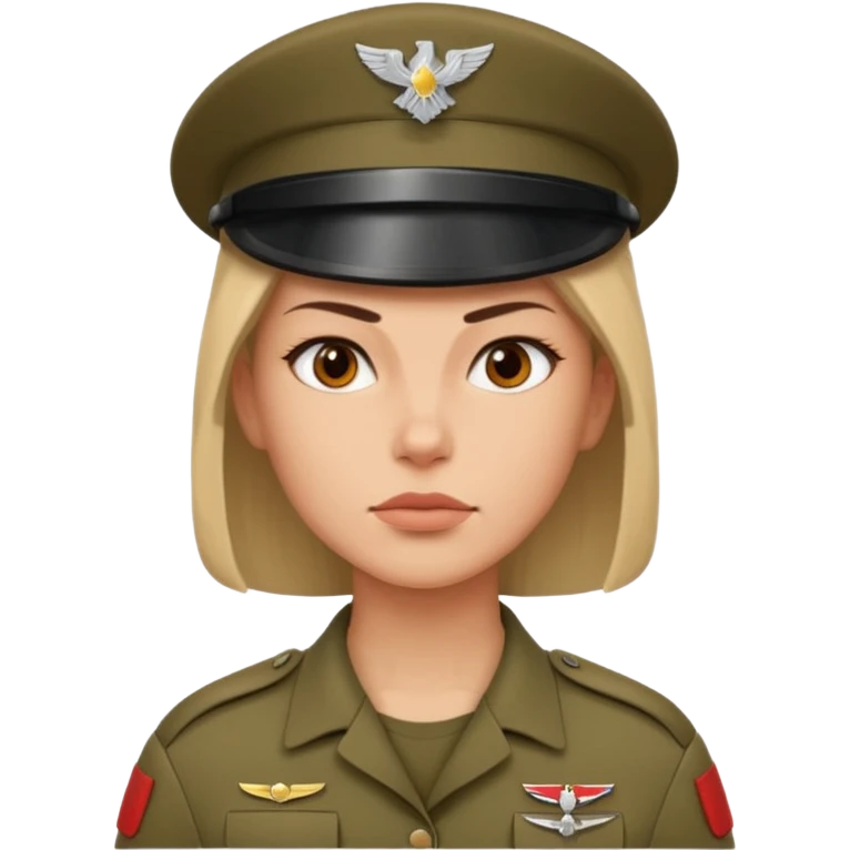 women Soldier without wearing no cap emoji