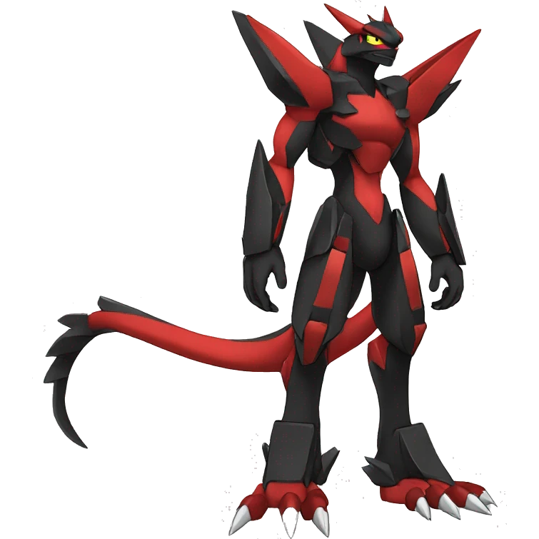  Cool Edgy Black Red Digimon-Fakemon-Guilmon full body emoji