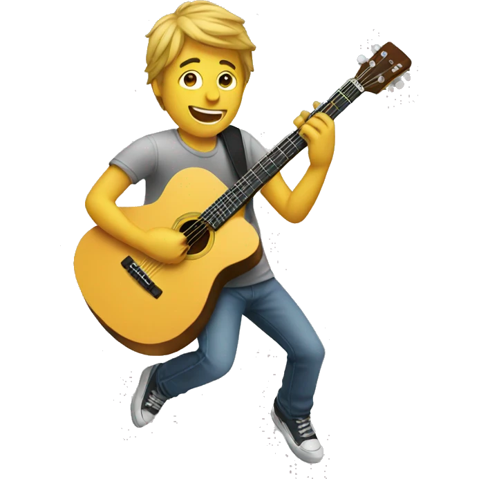 Guy playing guitar emoji