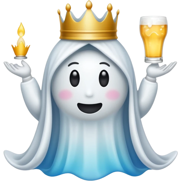 Fantasmas con una corona emoji