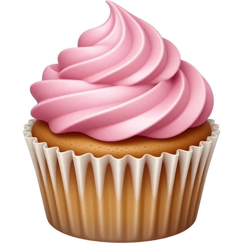 Cupcake with pink icing emoji