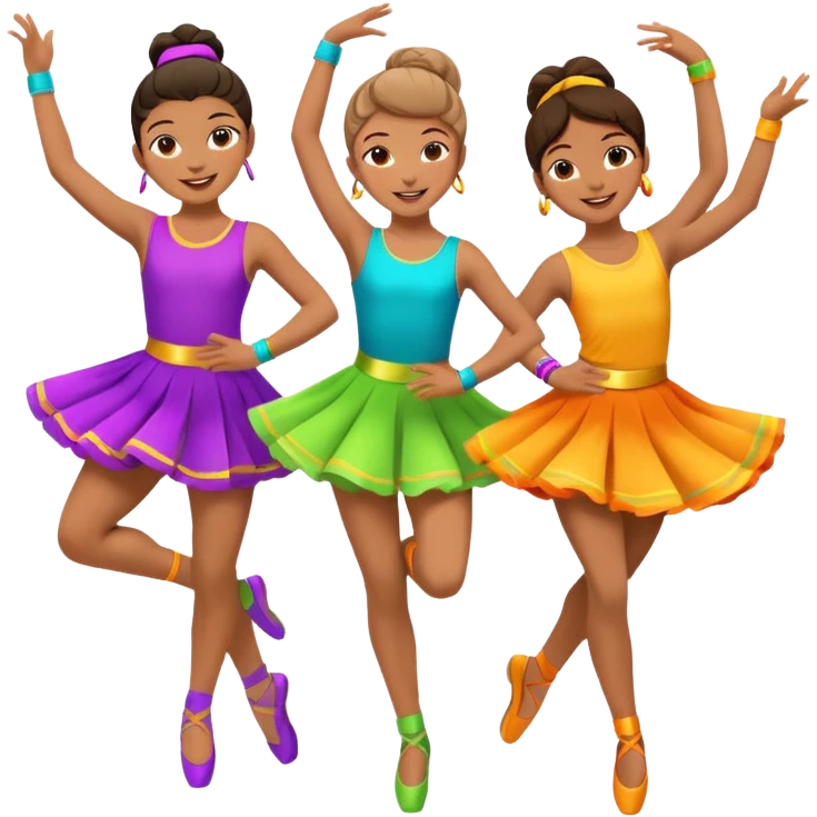 Triplets dancing emoji