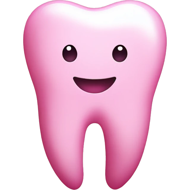 Tooth pink emoji