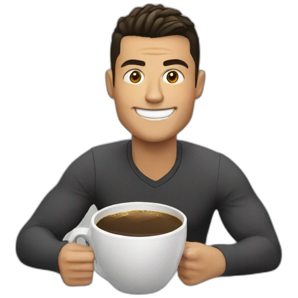 cristiano ronaldo drinks coffee emoji