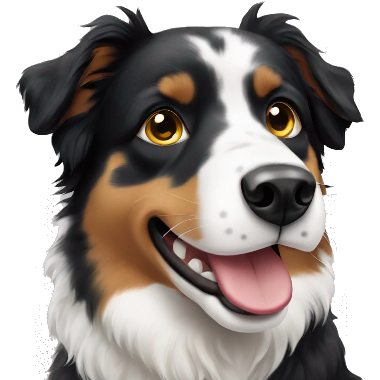 black nose australian shepherd dog emoji