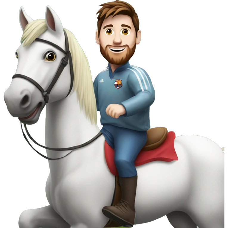 Messi sur un cheval  emoji