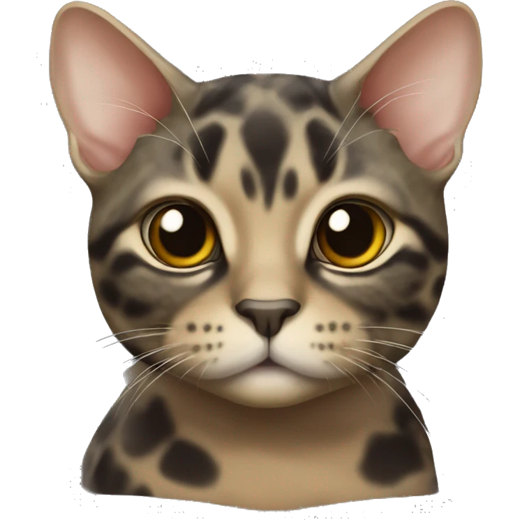 Tortoise cat with white chin  emoji