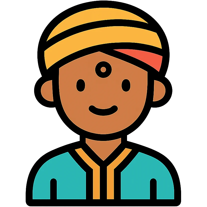 an ugly Indian boy emoji