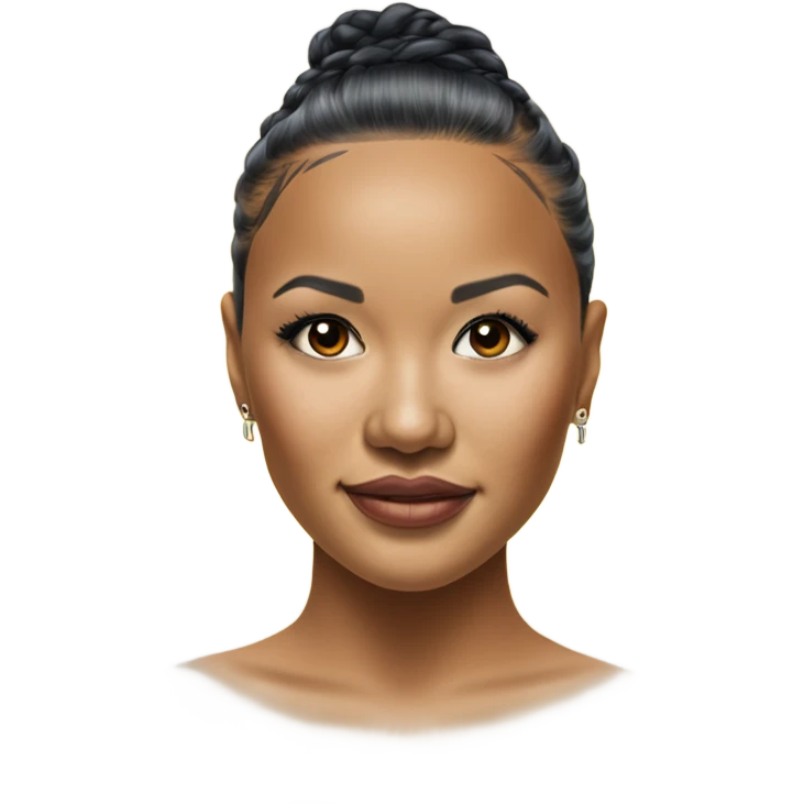 3d Hyper Realistic tattoo Karrueche Tran photo  emoji