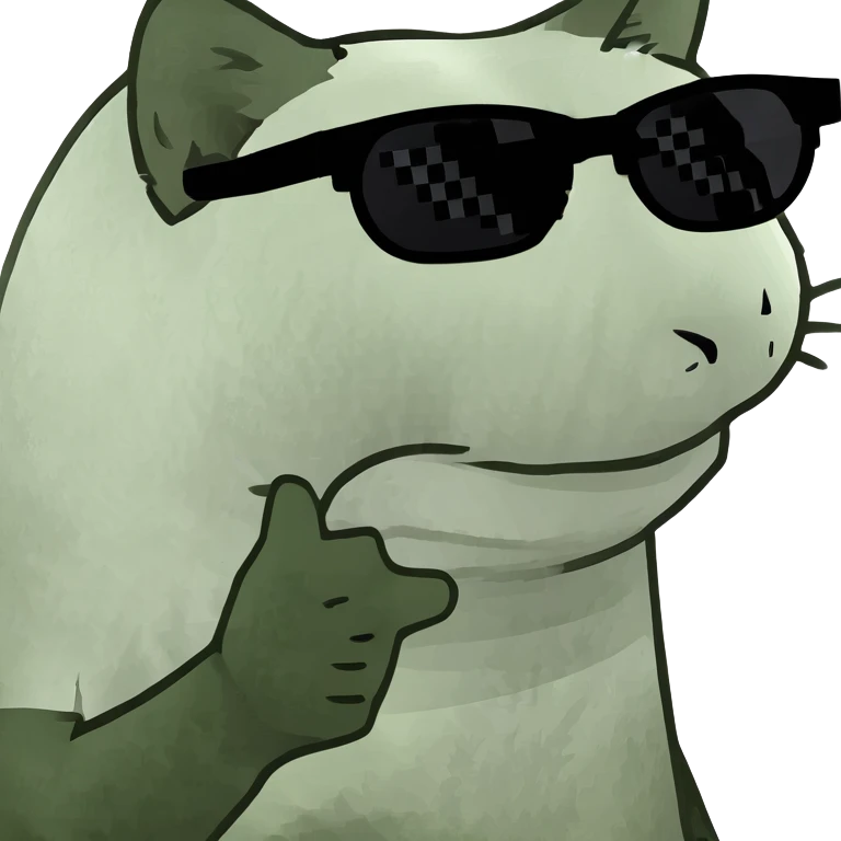Cat with sunglasses emoji
