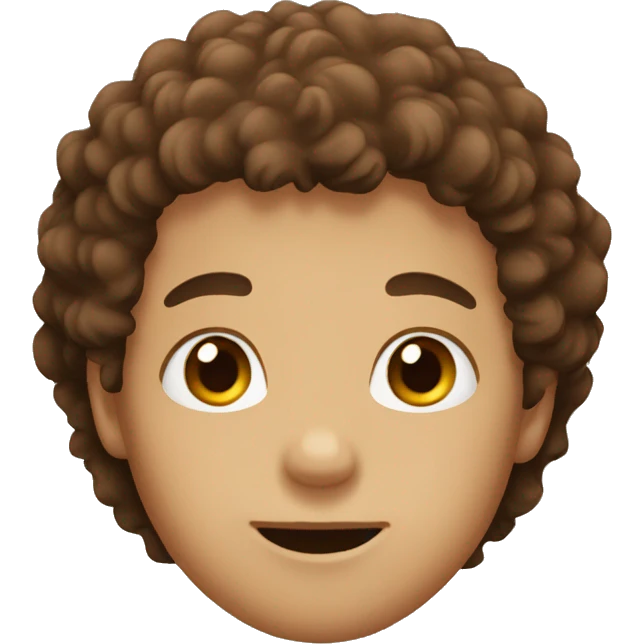  boy with brown fluffy hair emoji
