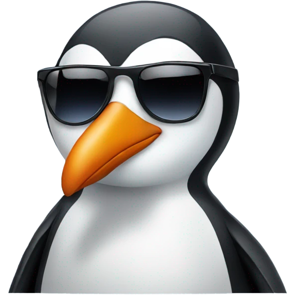 Penguin with sunglasses  emoji