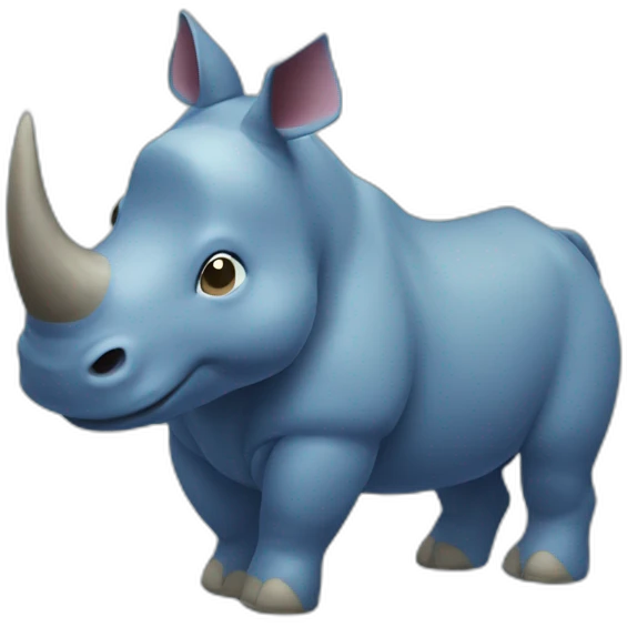 animal crossing rhino blue emoji