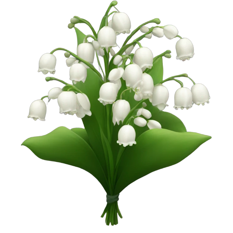 black lily of the valley bouquet emoji