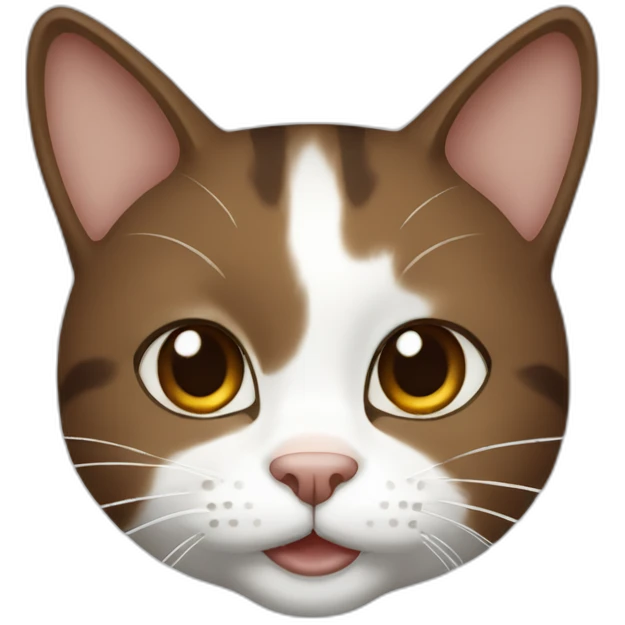 mitsy cat white brown face emoji