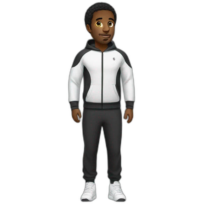 Black man in a tracksuit emoji