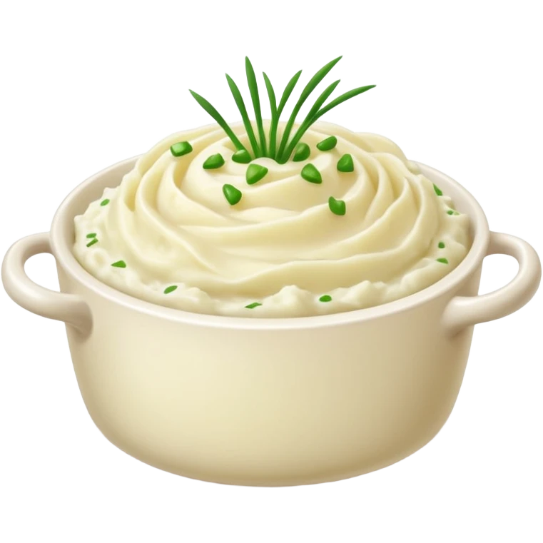 Mashed potatoes with chopped chives emoji