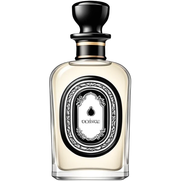 white and black luxury colonge  with a fancy luxurious design emoji