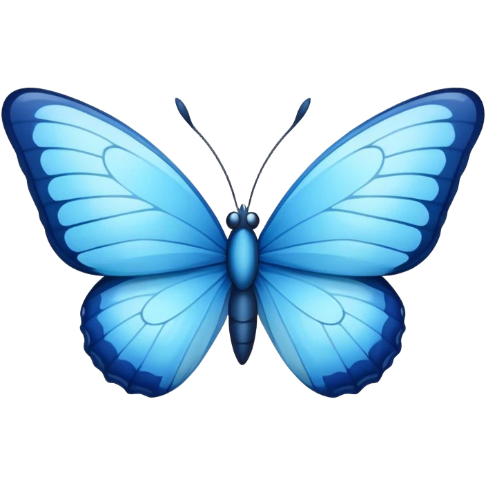 Please blue colour butterfly emoji send me emoji