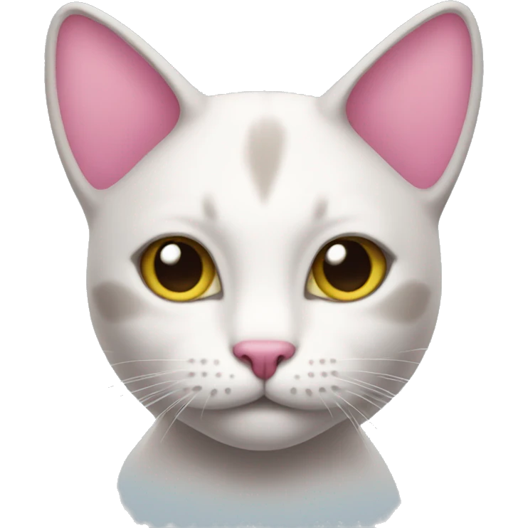 Cat with pink ears emoji