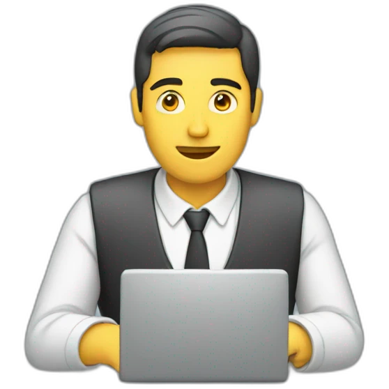 men typing emoji