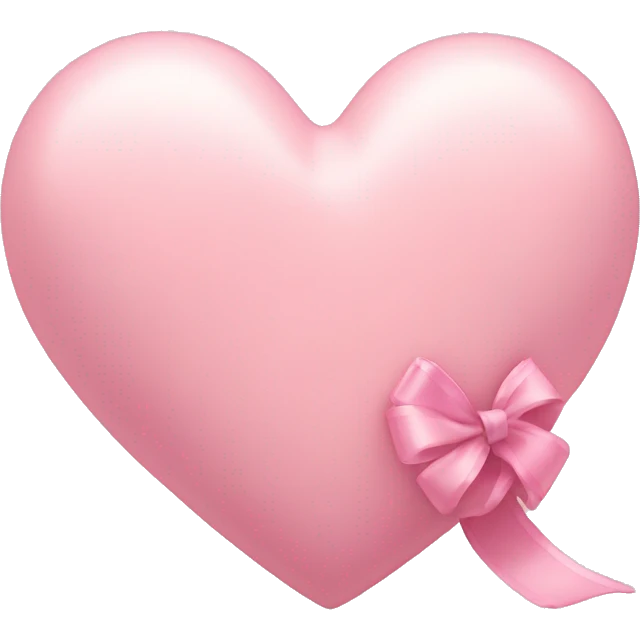 light pink heart with tiny ribbon  emoji
