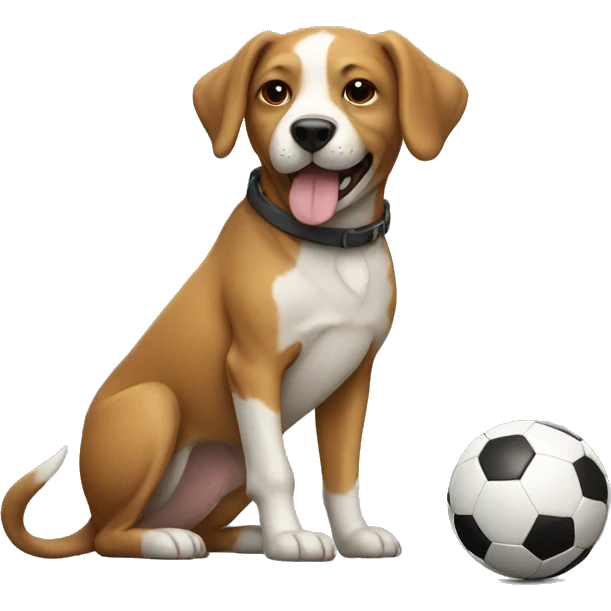 Dog with football emoji