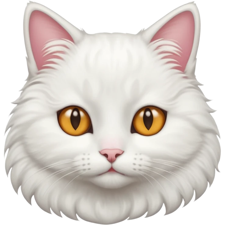 gatito blanco con ojos de enamorado emoji