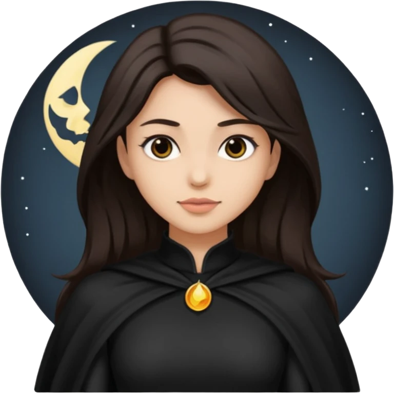 Shadow Moon from American Gods with dark brown hair, black outfit emoji
