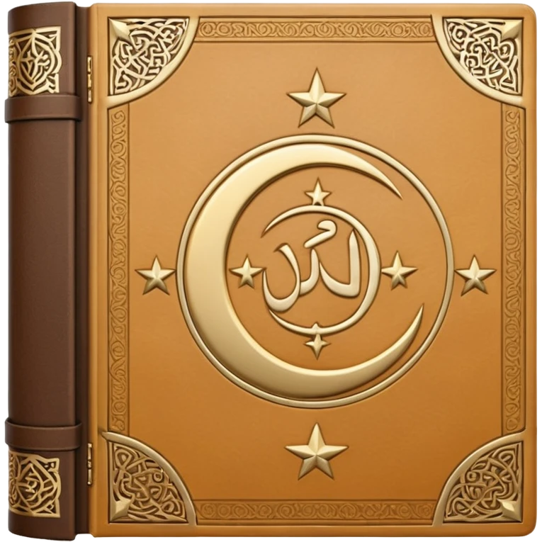 Closed Quran with the Islamic Symbol on it (moon and star) emoji