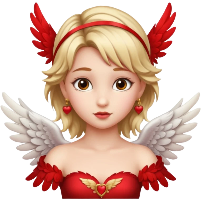 girl with cupid clothes emoji