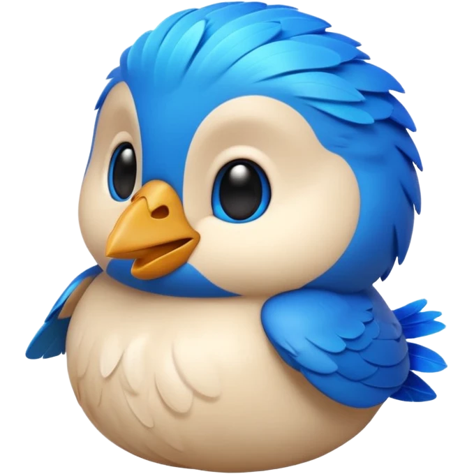 
3D emoji of a small bird, in Apple Memoji style. Soft studio lighting, glossy finish, black background, minimalistic and centered composition.
 emoji
