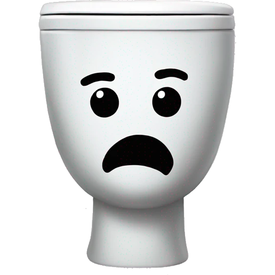 toilet with face emoji