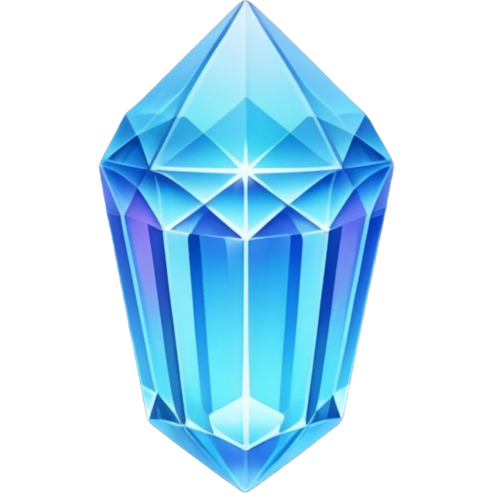 Long Blue glowing crystal emoji