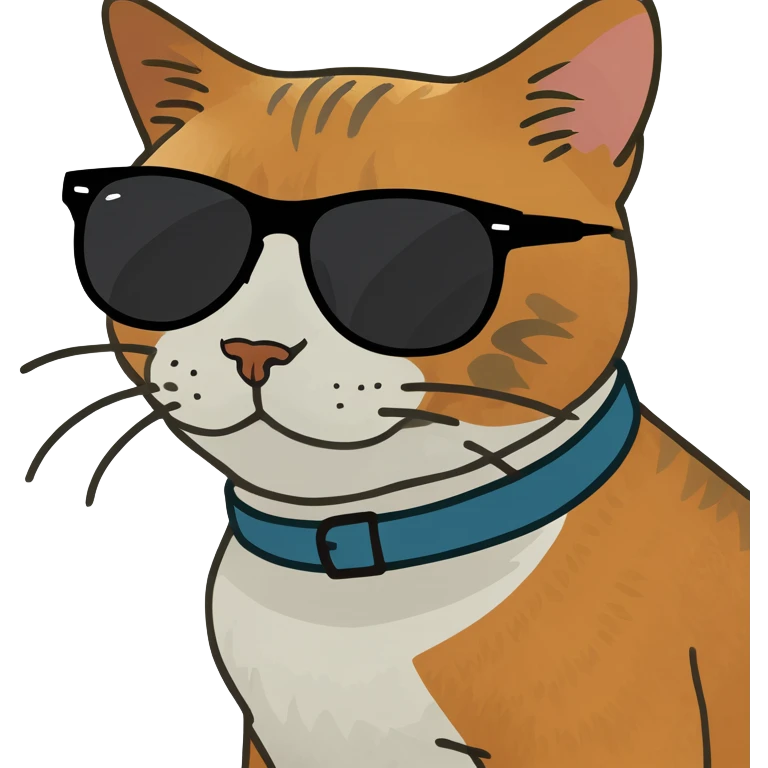 Cat with sunglasses emoji